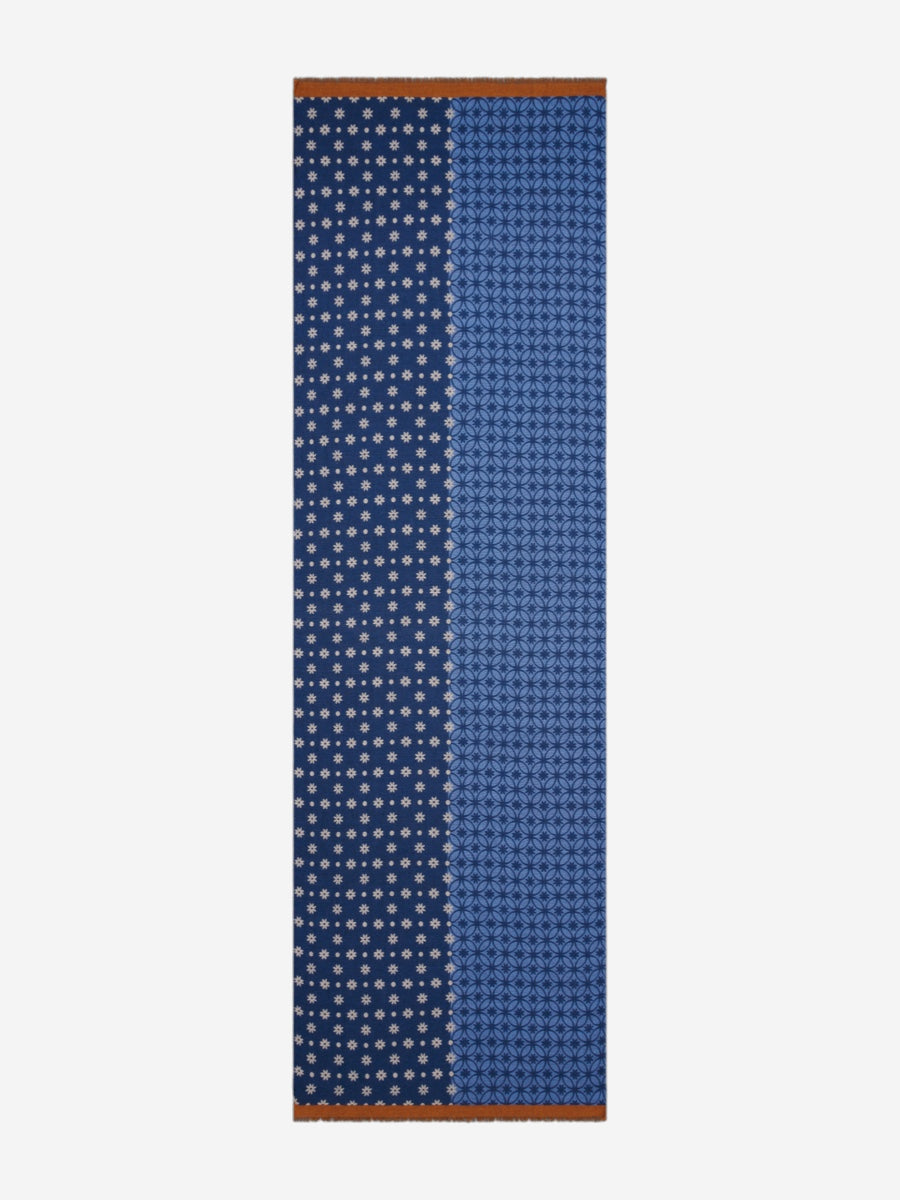 Andrea (blue) - Soft and lightweight Italian scarf from 100% wool