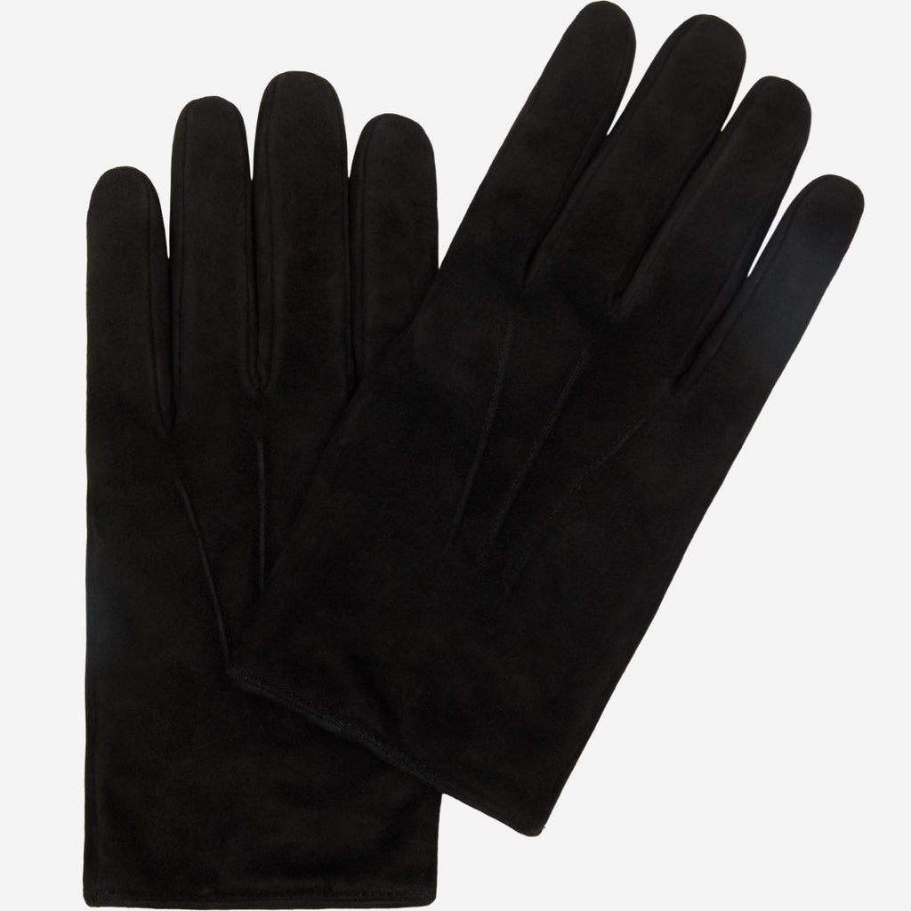 Angelo (black) – Italian suede leather gloves with luxurious cashmere lining