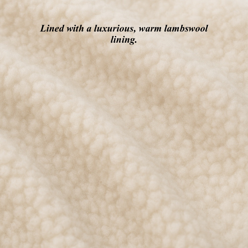 Benjamin (brown) – Thick goatskin leather gloves with warm lambswool lining & touchscreen feature