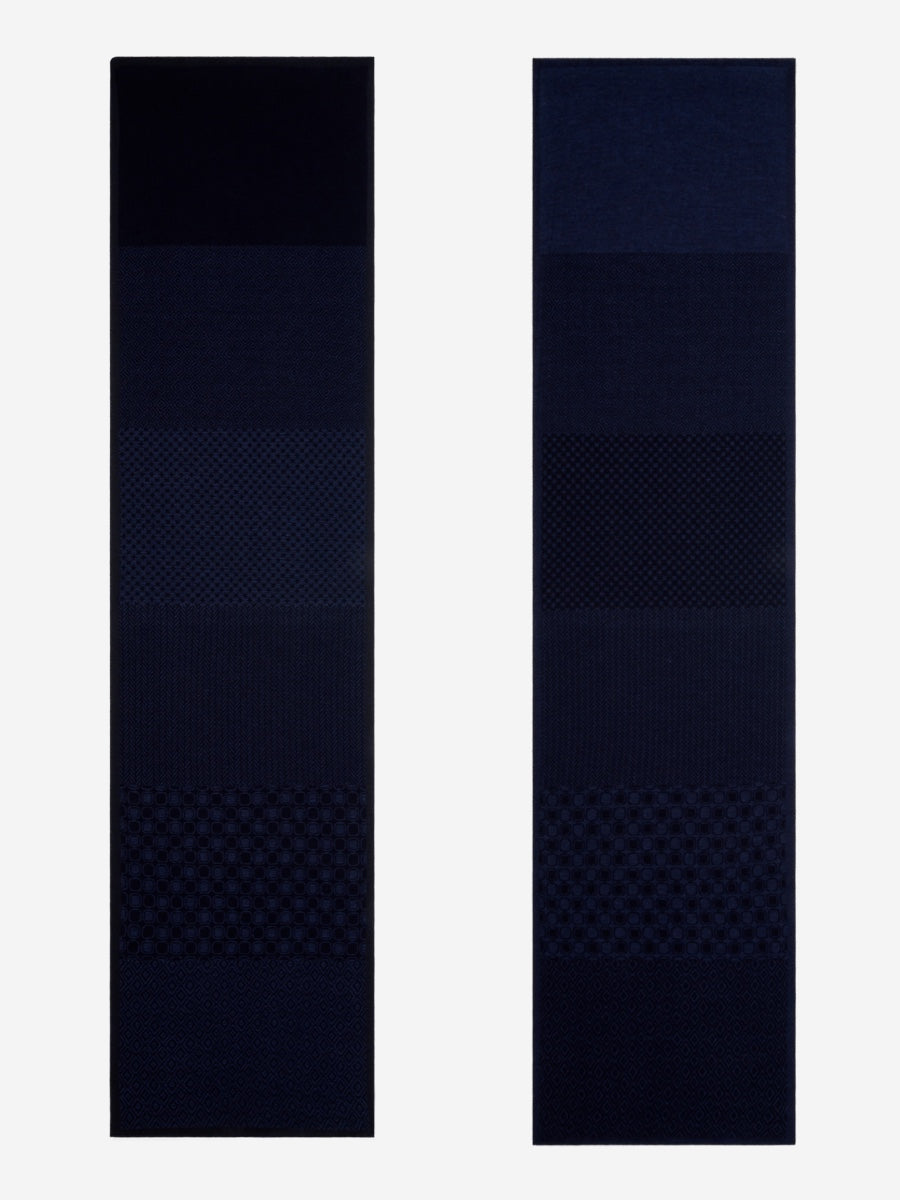 Bruno (blue) - Warm and soft Italian scarf from wool blend