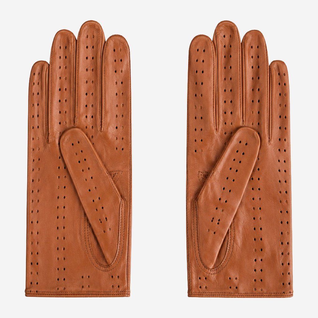 CD4010 (cognac) - Women's Italian Leather Driving Gloves
