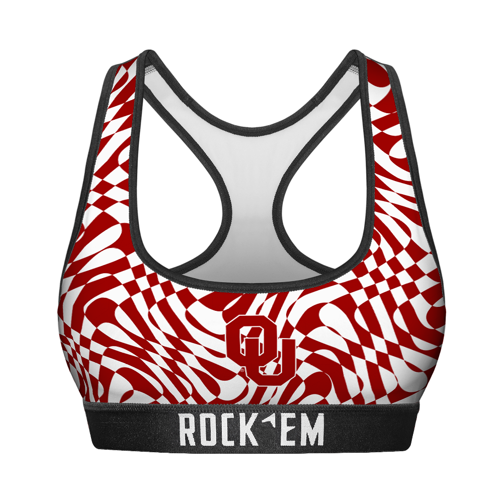 Oklahoma Sooners - Wavy Checkers