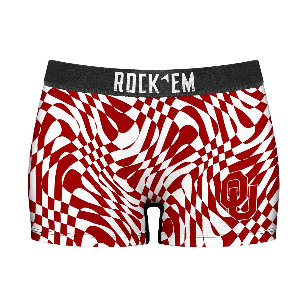 Oklahoma Sooners - Wavy Checkers