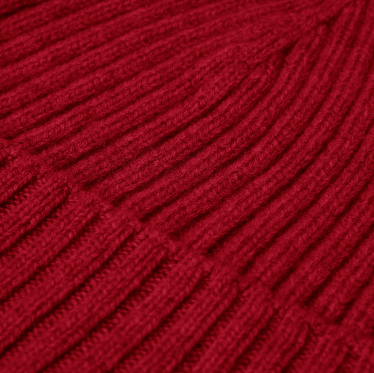 Milano (red) - Italian 100% cashmere ribbed beanie (unisex)