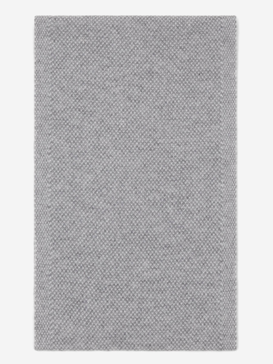 Riccardo (grey & white) - Italian 100% cashmere scarf with pattern