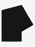 Napoli (black) - Italian 100% cashmere ribbed scarf (unisex)