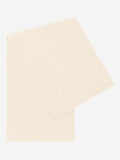 Napoli (cream) - Italian 100% cashmere ribbed scarf (unisex)