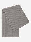 Napoli (light grey) - Italian 100% cashmere ribbed scarf (unisex)