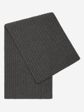 Napoli (dark grey) - Italian 100% cashmere ribbed scarf (unisex)