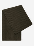 Napoli (dark green) - Italian 100% cashmere ribbed scarf (unisex)