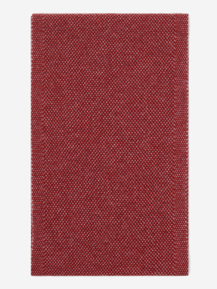 Riccardo (red & grey) - Italian 100% cashmere scarf with pattern