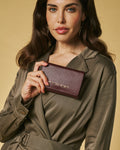 Costanza (eggplant) - Italian calf leather women’s wallet