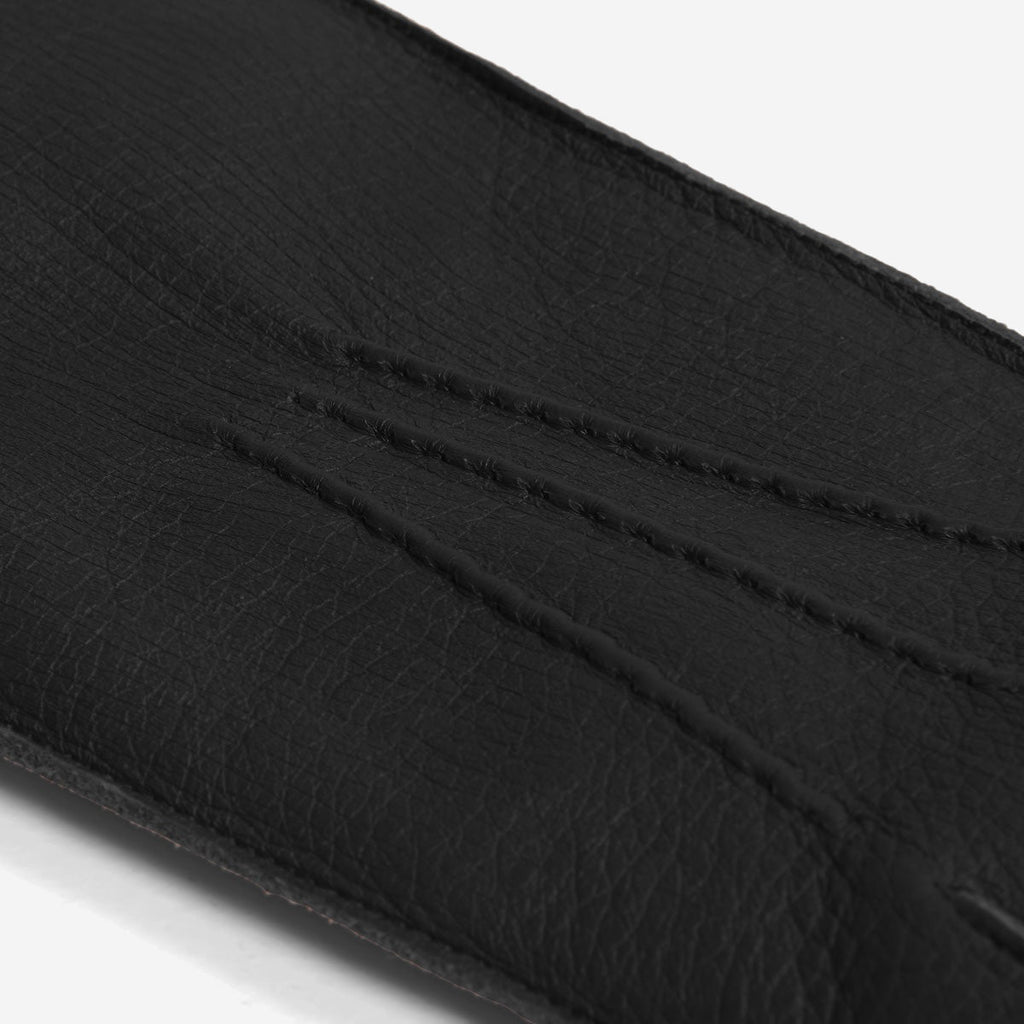 Diego (black) - Italian gloves made of American deerskin leather with rabbit fur lining