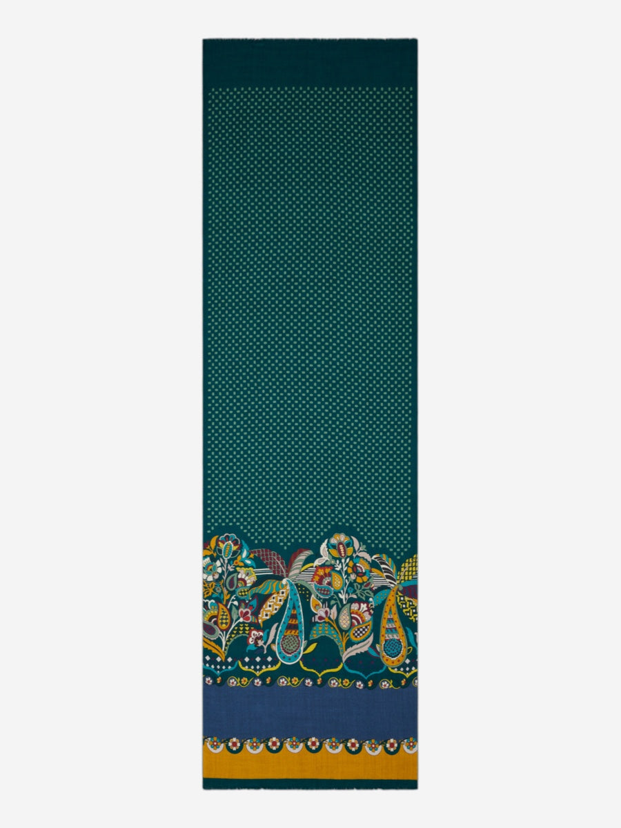 Edoardo (dark green) - Soft and lightweight Italian scarf from 100% wool