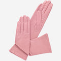 Elena (pink) - Italian silk lined 6-button length leather opera gloves
