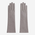 Leonora (grey) - Italian cashmere lined 6-button length leather gloves