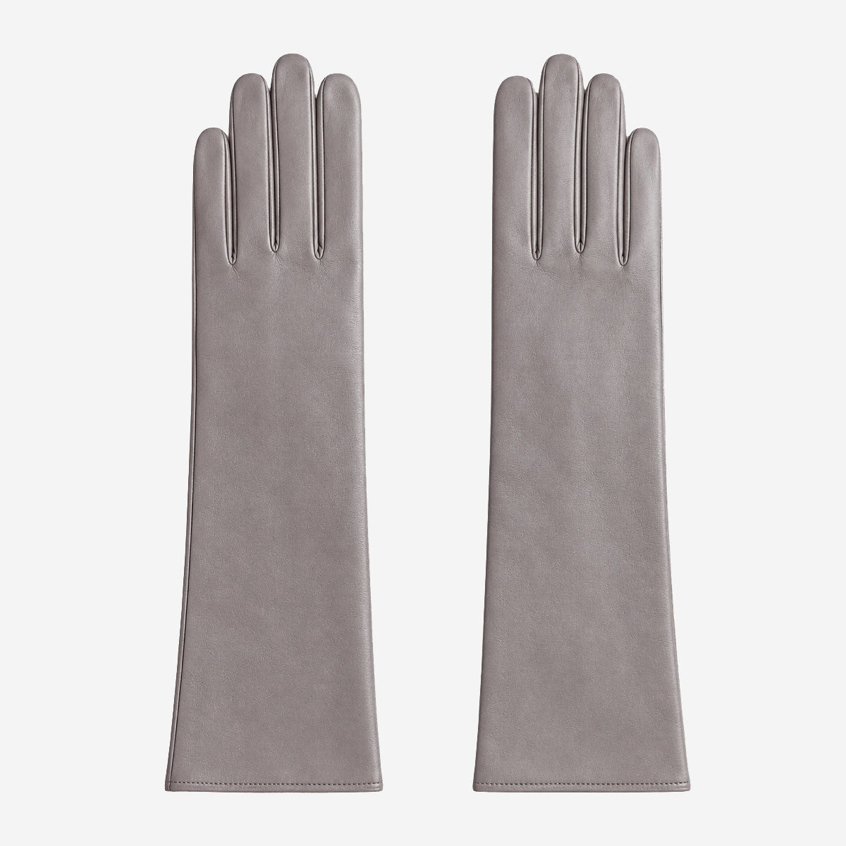 Leonora (grey) - Italian cashmere lined 6-button length leather gloves