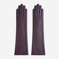 Leonora (dark brown) - Italian "8 button length" cashmere lined leather gloves