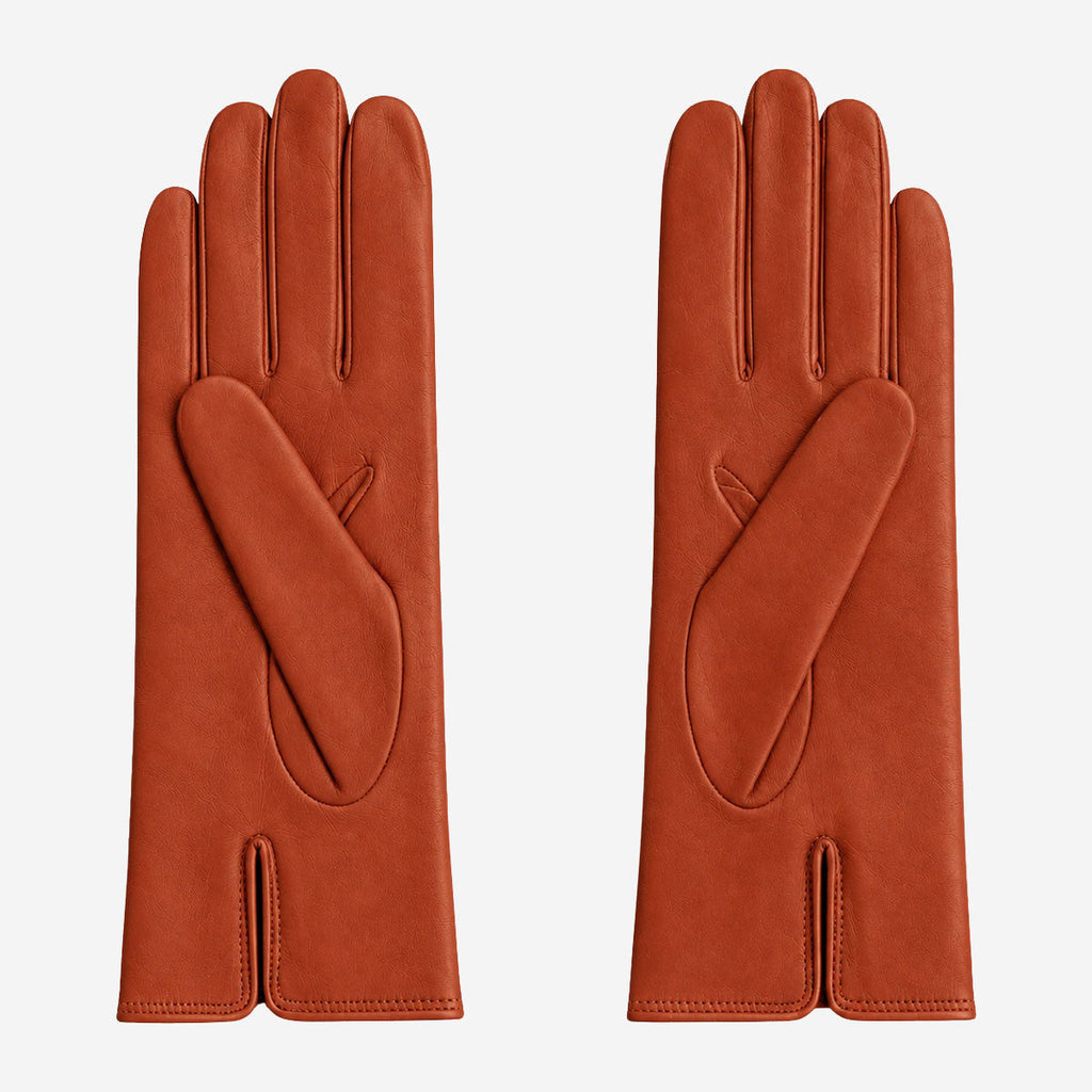 FC04 (cognac) - Women's Italian cashmere lined leather gloves