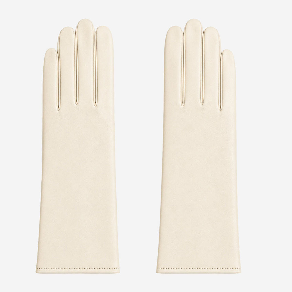 FC04 (cream) - Women's Italian cashmere lined leather gloves