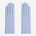 Leonora (sky) - Italian cashmere lined 6-button length leather gloves
