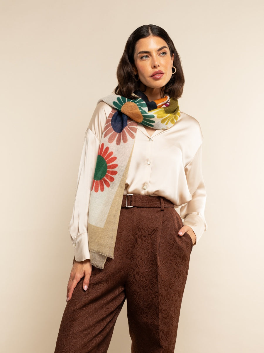 Evelina (yellow) - Soft and lightweight Italian scarf from premium wool