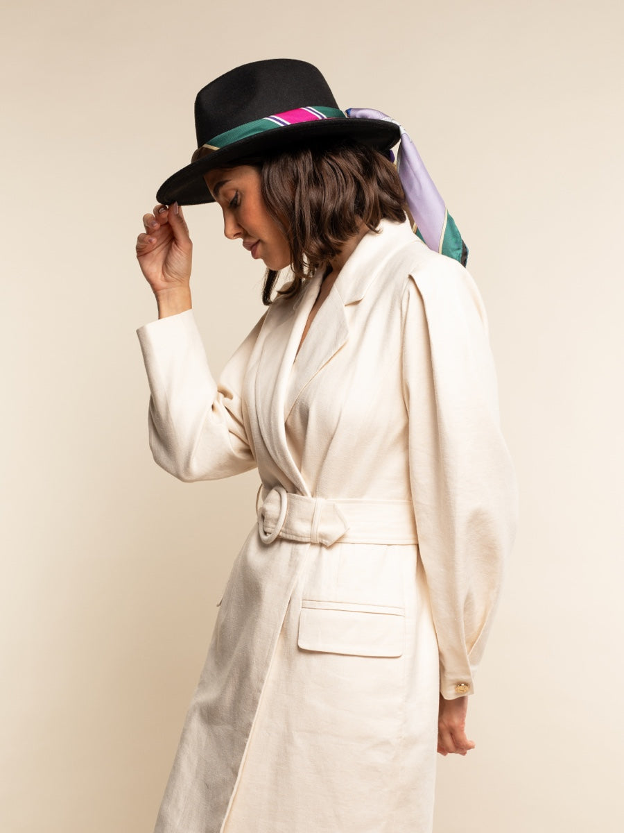 Fiorella (green) - Soft and lightweight Italian foulard from pure silk