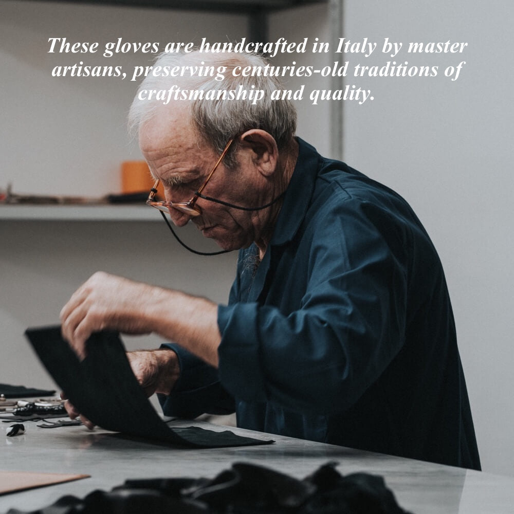 CD4363 (camel/forest) - Women’s two-tone Italian leather driving gloves