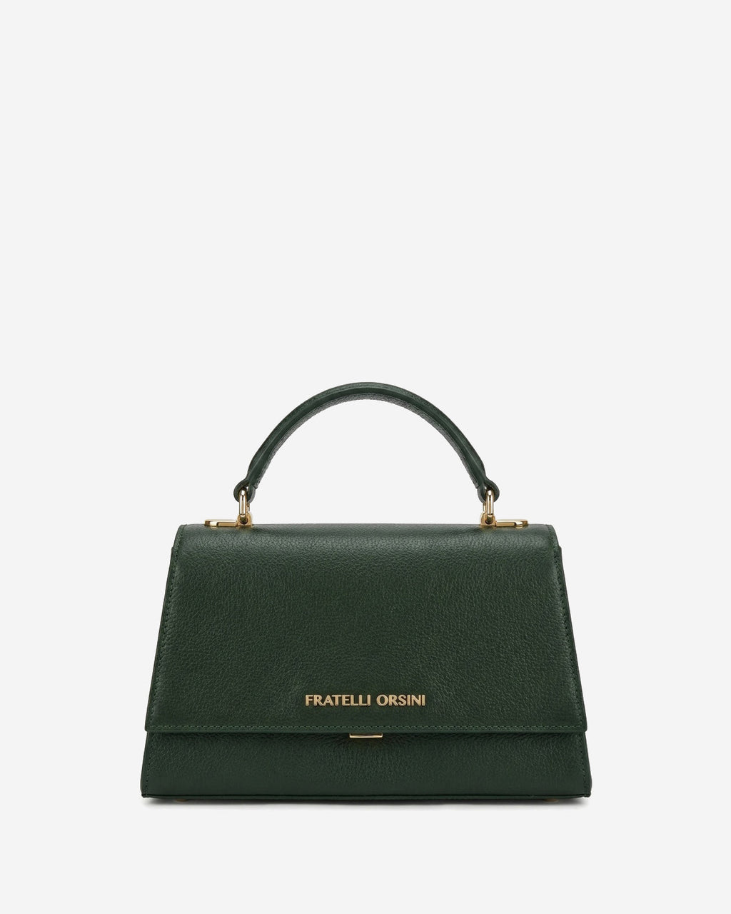 Federica (green) - Italian calf leather women's crossbody bag (with shoulder strap)
