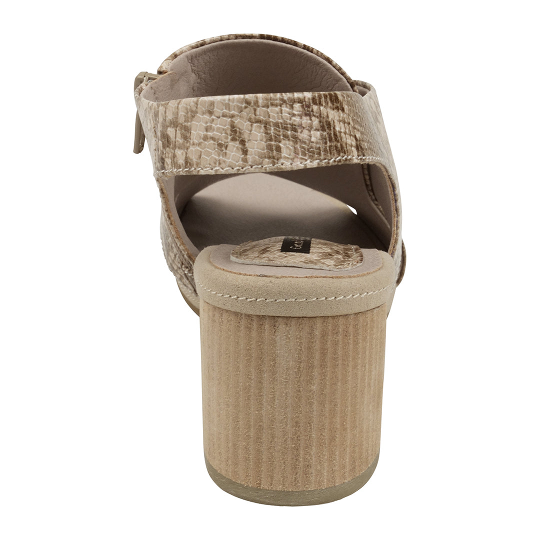 Women's Keefa Snake Print Cross Strap Slingback Sandals