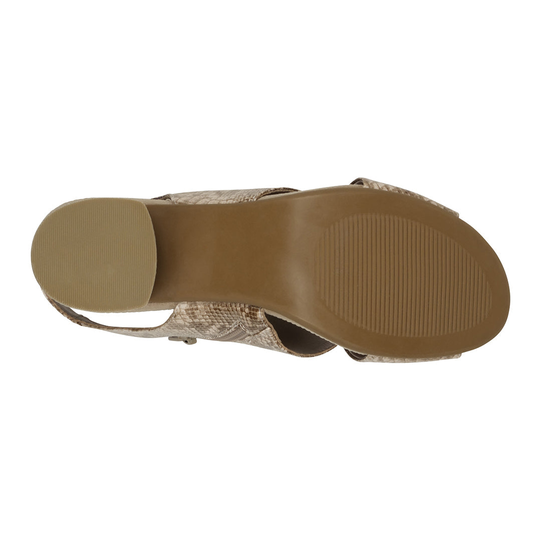 Women's Keefa Snake Print Cross Strap Slingback Sandals