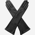 Lucia (black) - Italian unlined 12-button length leather opera gloves