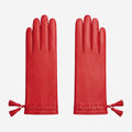 MM5010 (red) - Italian lambskin tassel gloves with luxurious cashmere lining