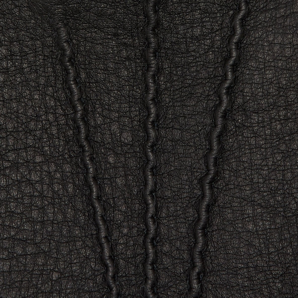 Matteo (black) - Italian gloves made of American deerskin leather with cashmere lining