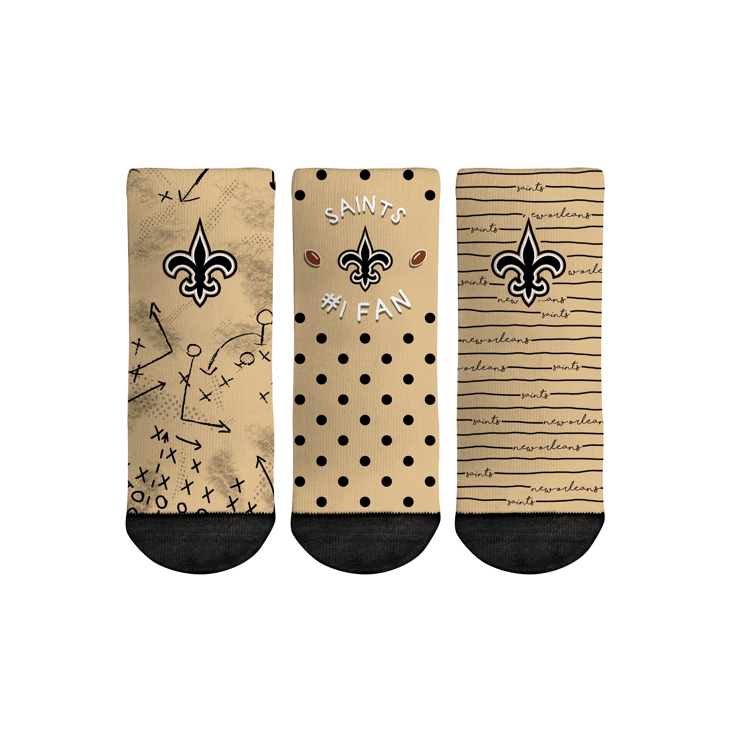 New Orleans Saints - Number 1 Fan 3-Pack (Toddler)