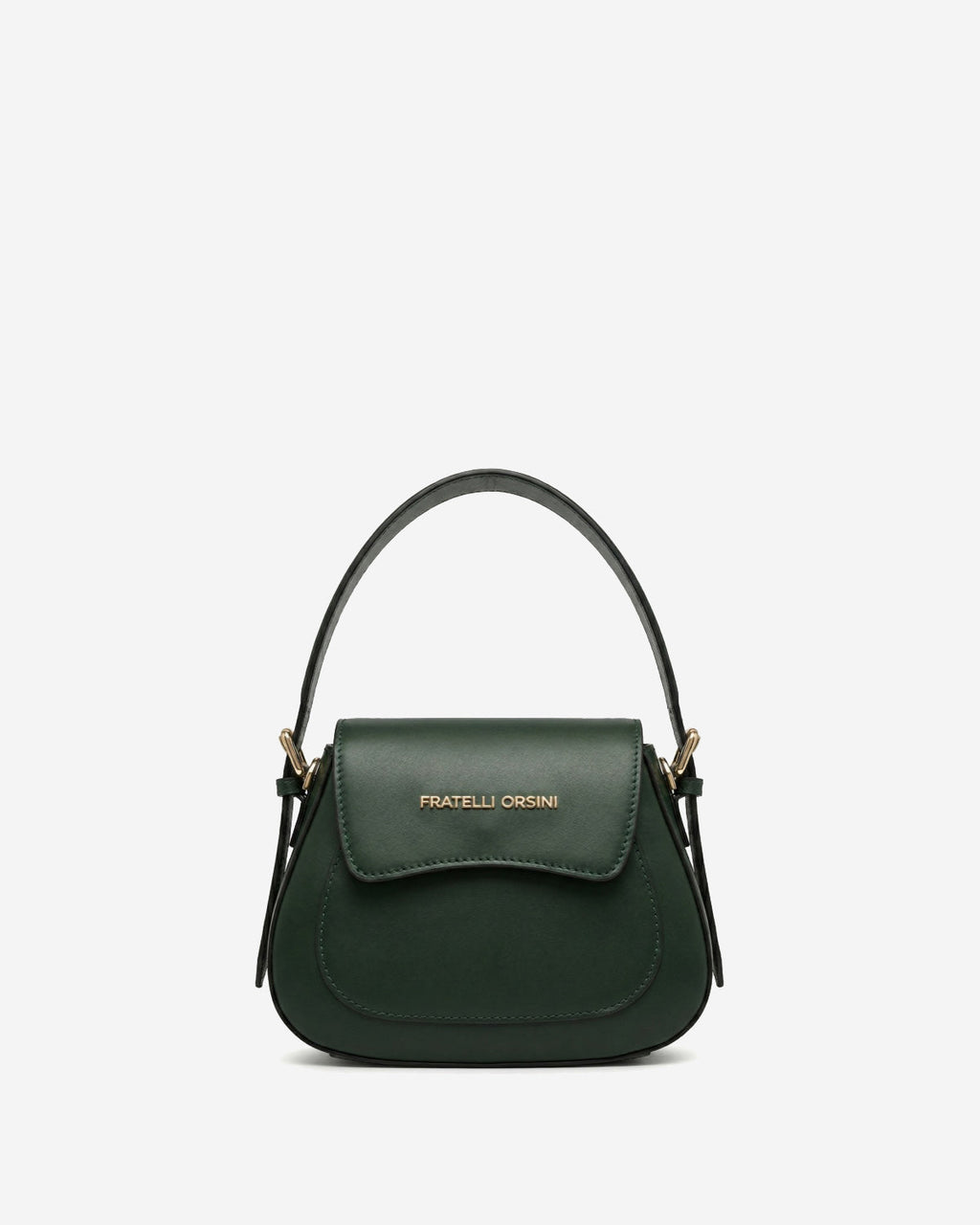 Ottavia (green) - Italian calf leather women's crossbody bag (with shoulder strap)