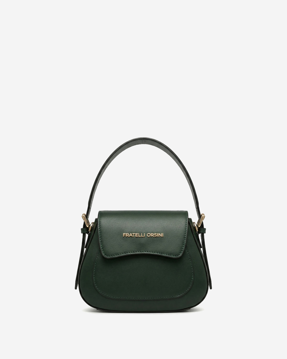 Ottavia (green) - Italian calf leather women's crossbody bag (with shoulder strap)