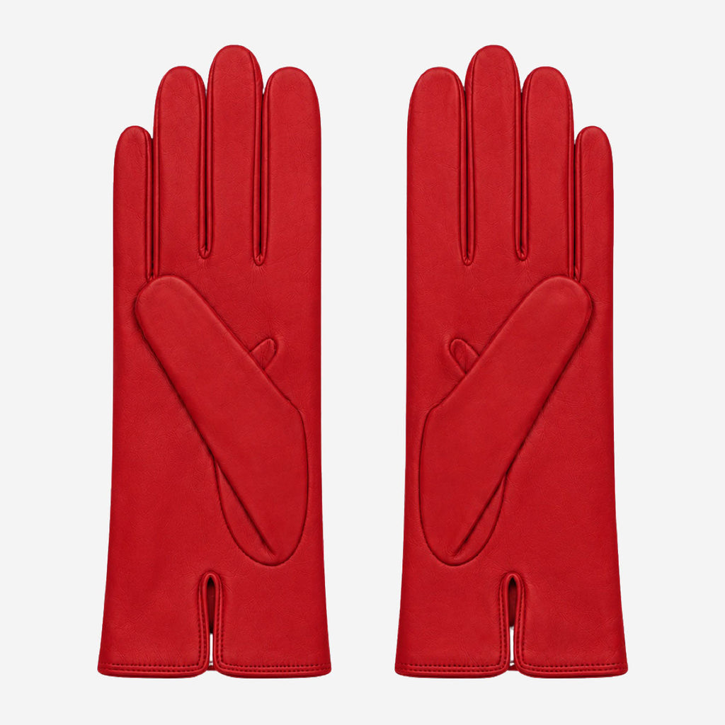 P2666 (red) - Women’s unlined Italian lambskin leather dress gloves