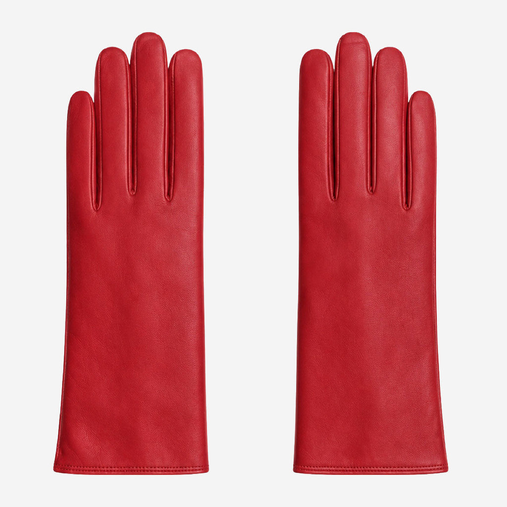 P2666 (red) - Women’s unlined Italian lambskin leather dress gloves
