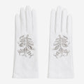 PZ01G (white) – Unlined Italian lambskin embroidered dress gloves