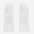 PZ01 (white) – Embroidered unlined Italian lambskin opera gloves
