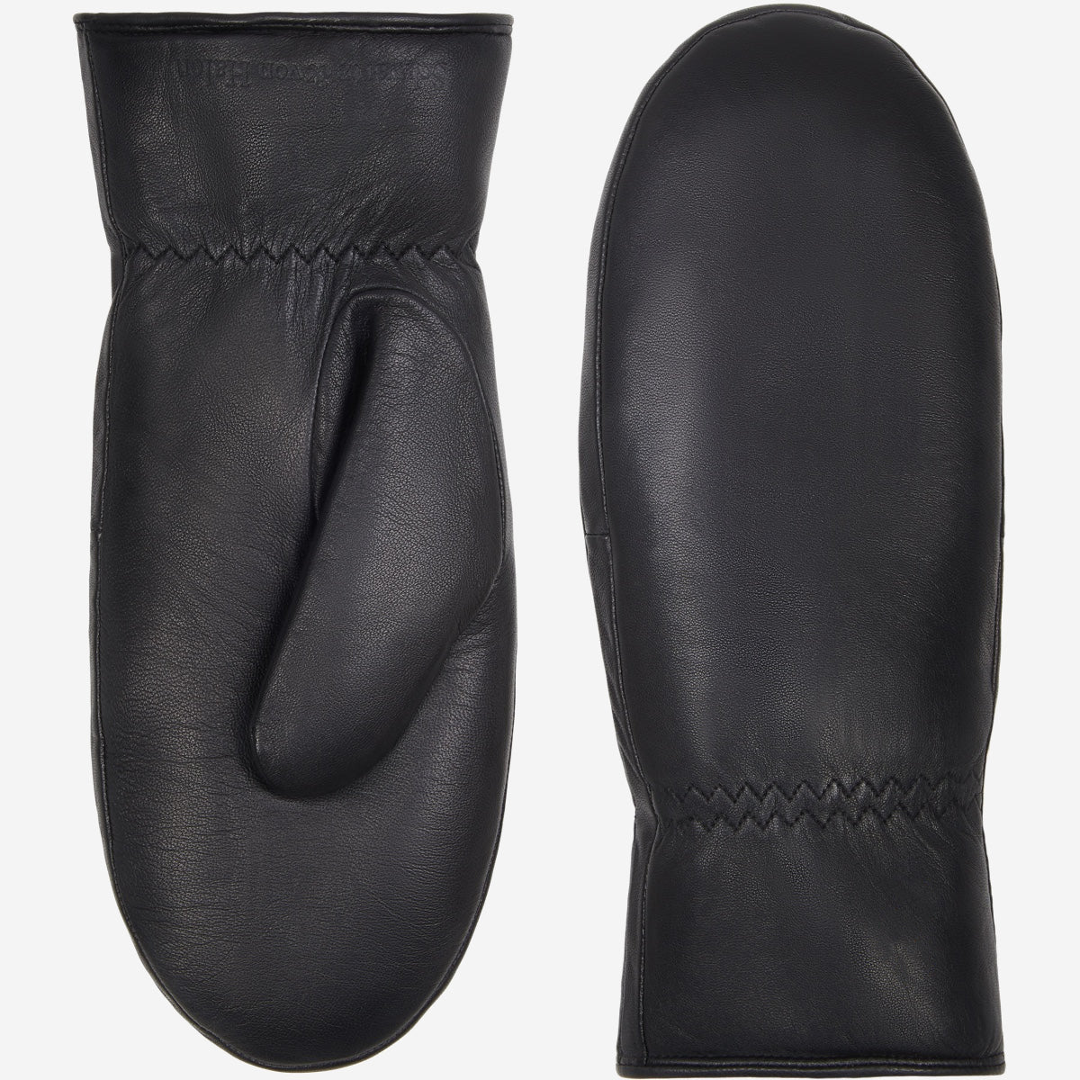 Paris (black) – Sheepskin leather mittens with lambswool lining and touchscreen feature