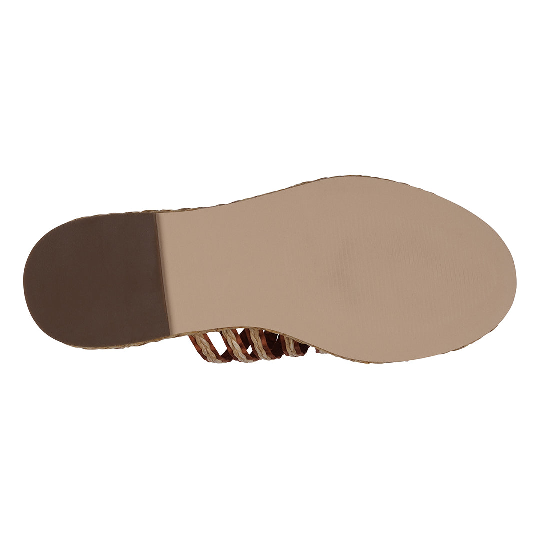 Women's Phoenix Cognac Espadrille Strappy Flat Sandals