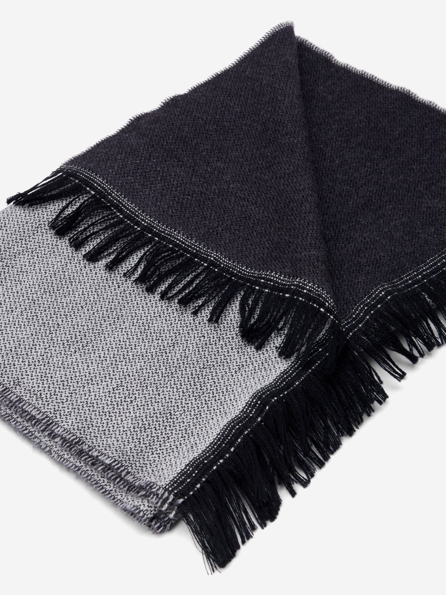 Romeo (blue/grey) - Italian warm and soft scarf made from 100% wool