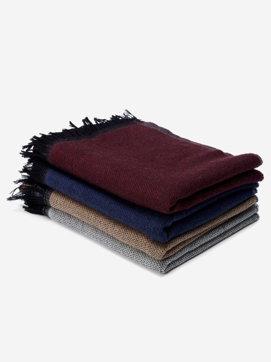 Romeo (red/grey) - Italian warm and soft scarf made from 100% wool