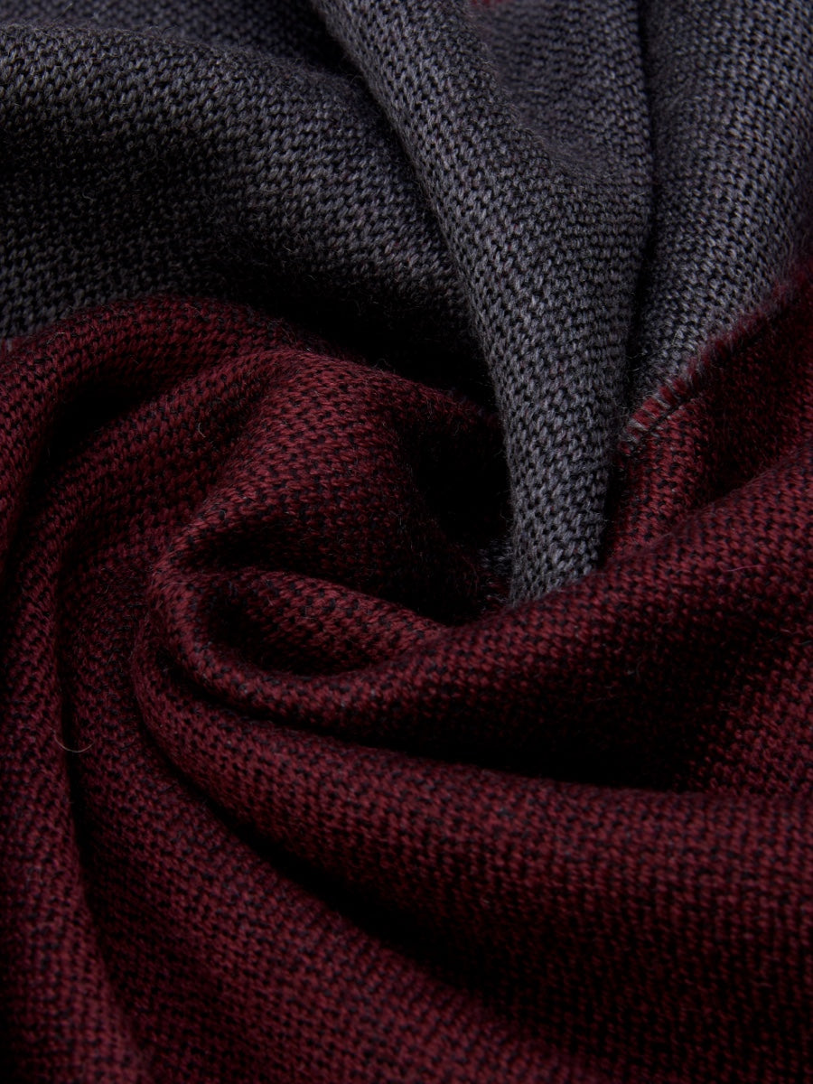 Romeo (red/grey) - Italian warm and soft scarf made from 100% wool