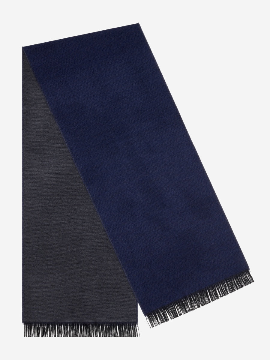 Romeo (blue/grey) - Italian warm and soft scarf made from 100% wool