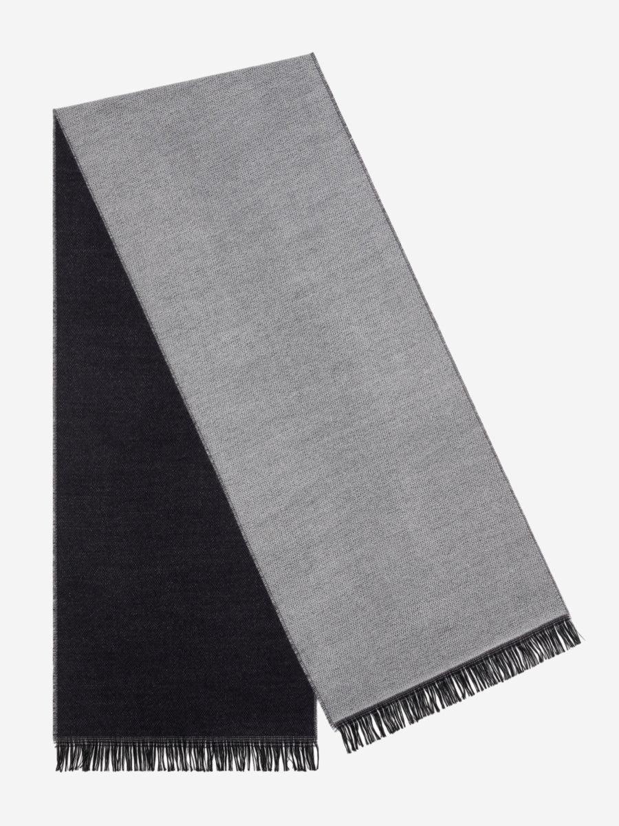Romeo (blue/grey) - Italian warm and soft scarf made from 100% wool
