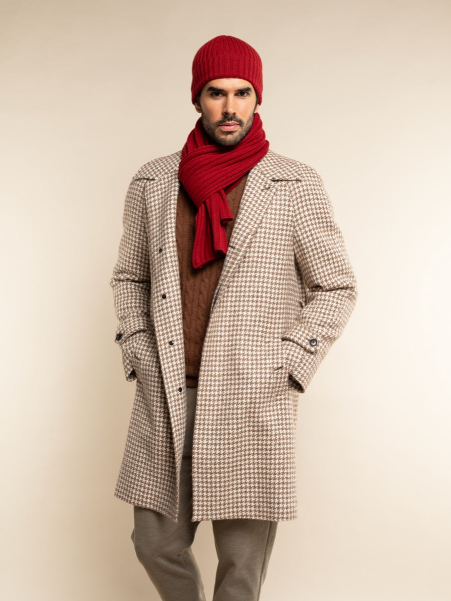 Napoli (red) - Italian 100% cashmere ribbed scarf (unisex)