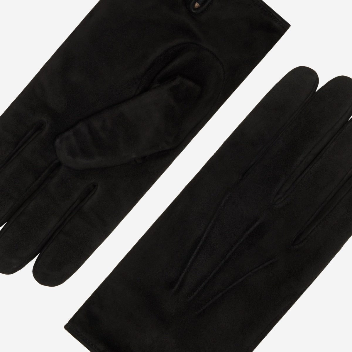 Silvia (black) - Italian suede leather gloves with luxurious cashmere lining